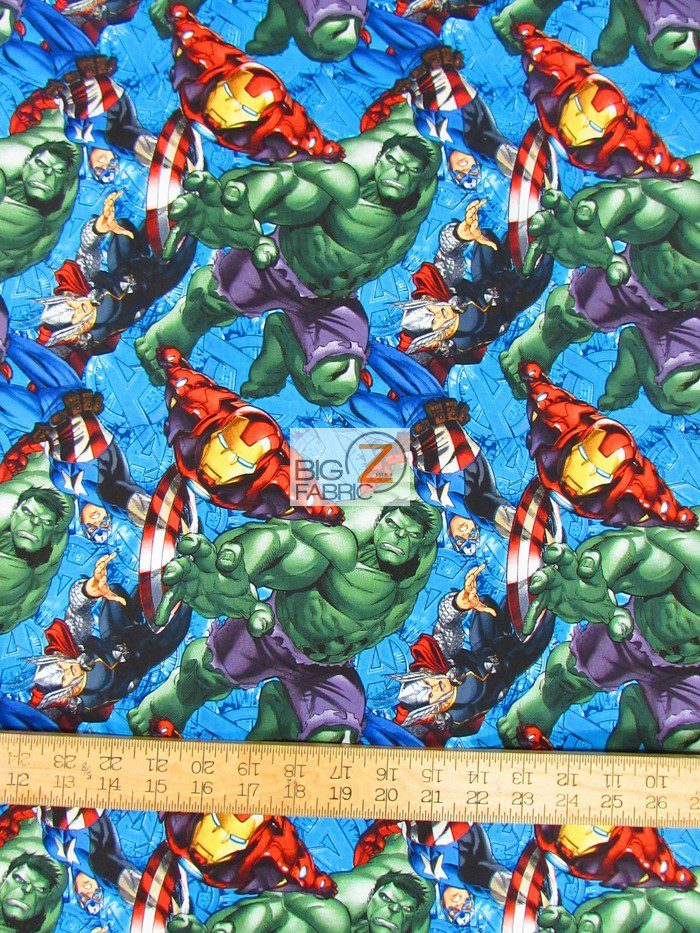Marvel Comics Avengers Cotton Fabric 100 Cotton Fabric