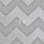 1″ Zig Zag Chevron Poly Cotton Fabric Gray