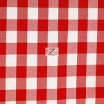 Gingham 1" Checkered Poly Cotton Fabric Red