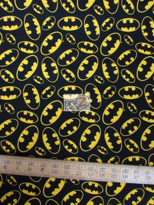David Textiles Cotton Fabric Batman Emblem Toss