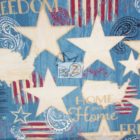 American USA Cotton Fabric Colors Of Freedom Blue