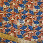 Packed Flags Allover American Cotton Fabric