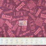 Western Print Cotton Fabric Cowboy Word Red