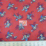 Western Print Cotton Fabric Rodeo