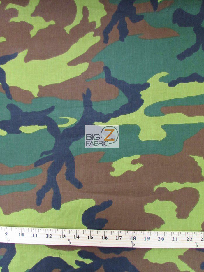Army Camo Print Polycotton Fabric