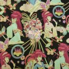 Alexander Henry Black Miss Butterfly Cotton Fabric
