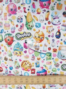 Packed Shopkins Party Cotton Fabric