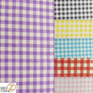 Mini Checkered Gingham Poly Cotton Fabric