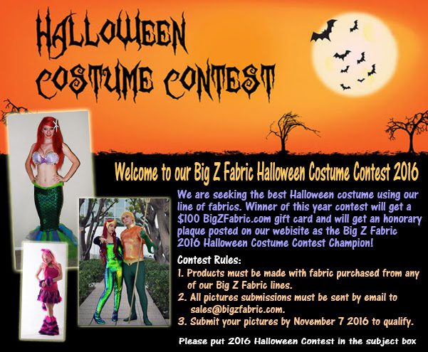 Big Z Fabric Halloween Cotton Costume Contest