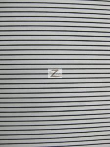 1/8" Striped Polycotton Fabric White